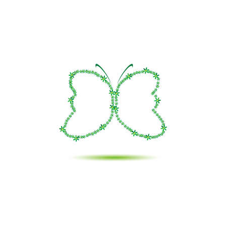 butterfly green adorableのイラスト素材