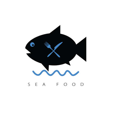 fish cartoon sea food illustration in colorfulのイラスト素材