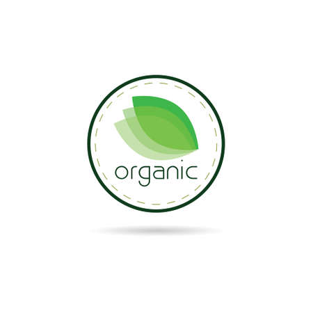 organic sign green illustrationのイラスト素材