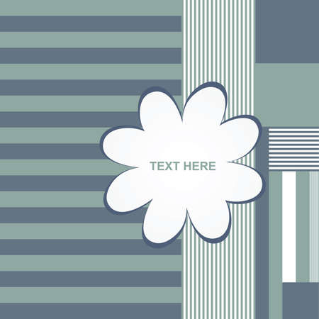 banner flower empty in blue color text art illustrationのイラスト素材