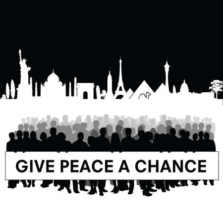 people silhouette front of historic monument in black color with transparent illustrationのイラスト素材