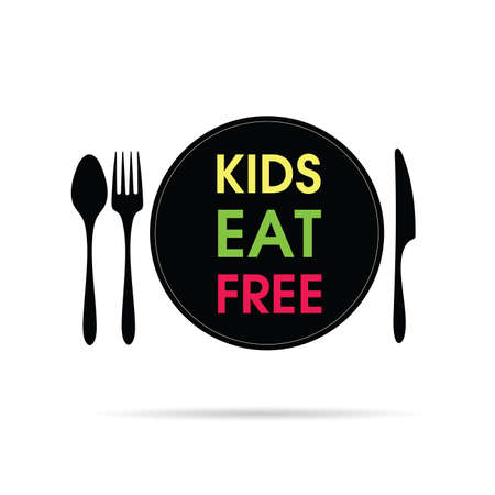 cutlery with plate utensils design illustration on whiteのイラスト素材