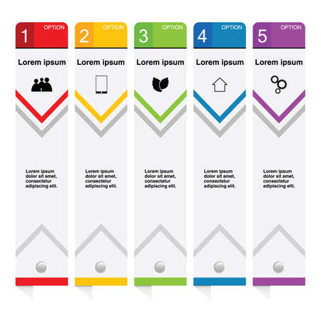 infographic set in color art illustration on whiteのイラスト素材