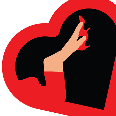 woman legs in heart art illustrationのイラスト素材