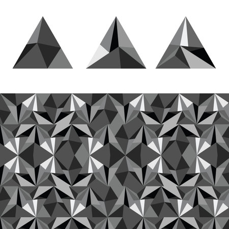 Abstract of triangular pyramid art illustration