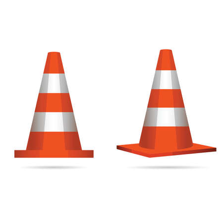 Traffic cones art illustrationのイラスト素材