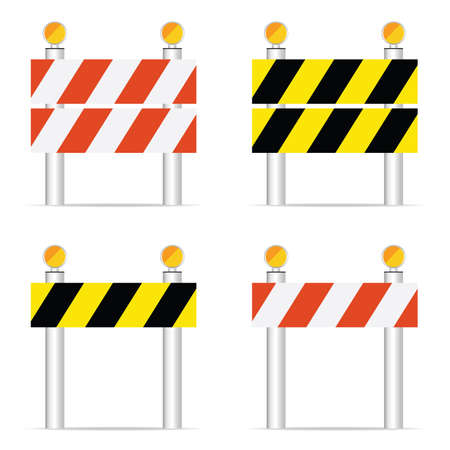 road closed sign vector illustration on white backgroundのイラスト素材