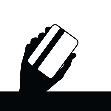 credit card i hand art illustrationのイラスト素材