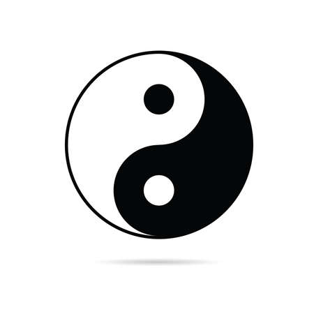 Yin and  yang sign icon.のイラスト素材