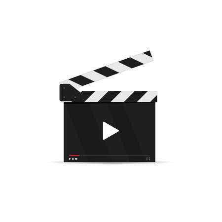 Movie clapper play art illustration.のイラスト素材