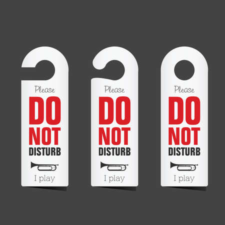 do not disturb set art illustrationのイラスト素材