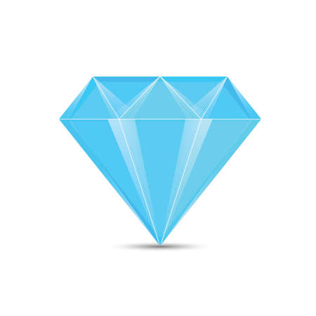 Diamond in blue illustrationのイラスト素材