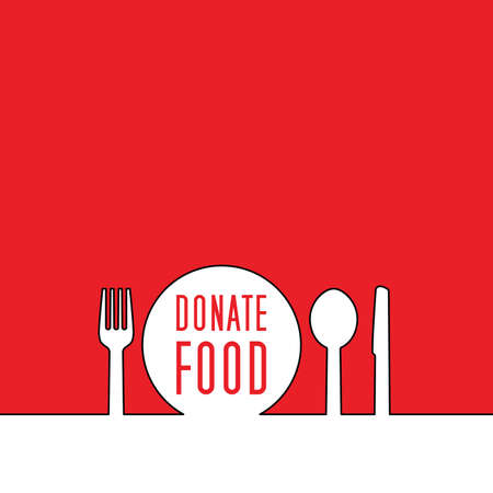 Food donation background with kitchen tool.のイラスト素材