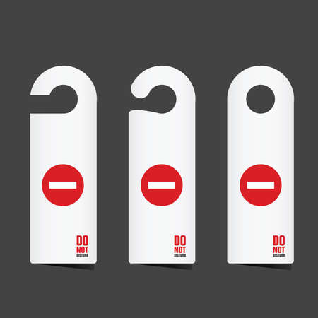 Do not disturb tag in white color vector illustrationのイラスト素材