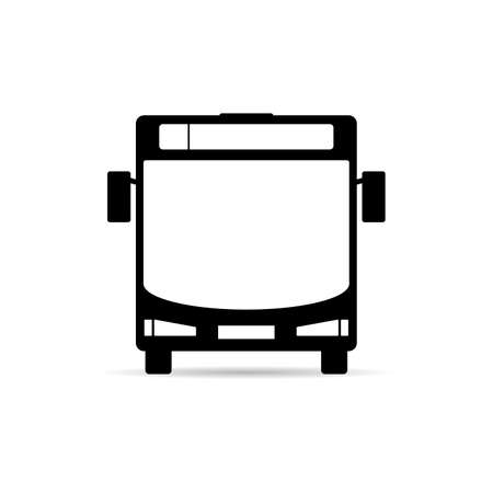bus icon illustration in black colorのイラスト素材