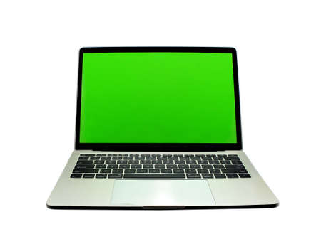 laptop isolated on white backgroundの写真素材