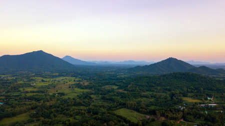 Thailand Loei province the mountain landscape this is aerial view from drone flyの写真素材