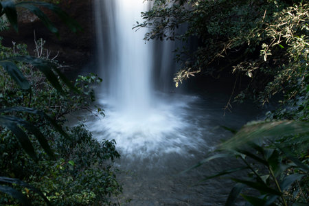 Haew Suwat Waterfall in the Khao Yai National Park Thailand.の写真素材