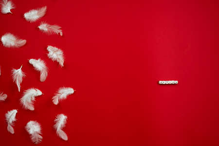 Critical period.Creative concept on red background.の写真素材