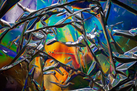 a colorful holographic backgroundの写真素材