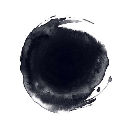 abstract black ink strokes for photo overlay and graphicの写真素材