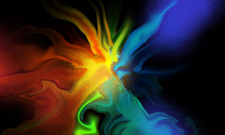 abstract rainbow gradient on black
