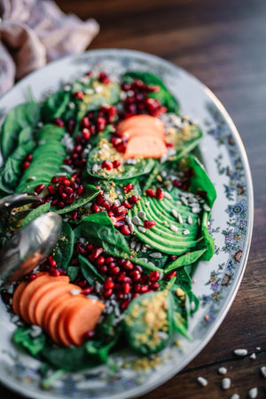 beautiful plate of vegetables
