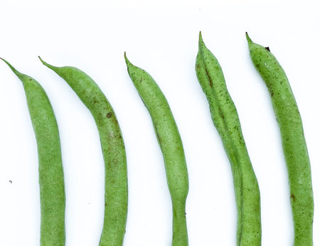 green beans isolated on white background