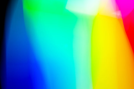 neon light motion on colorful abstract light