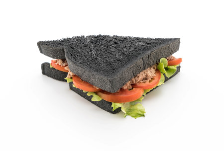 tuna charcoal sandwichの写真素材