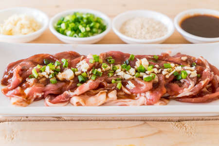 fresh pork slicedの写真素材