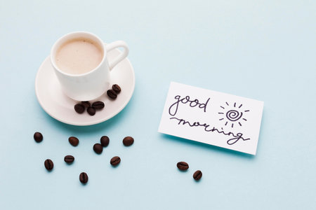 good morning message with coffee