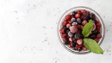 top view smoothie with frozen fruits. High quality and resolution beautiful photo conceptの写真素材