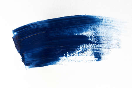 dark blue brush stroke white background. High quality and resolution beautiful photo conceptの写真素材