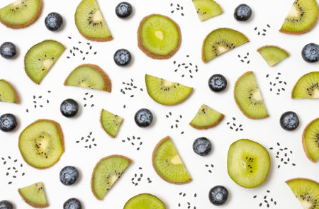 flat lay delicious ripe produces