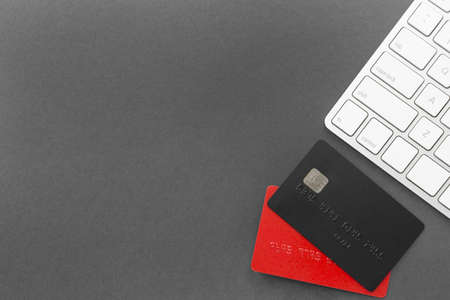 cyber monday sale credit cards keyboard. High quality and resolution beautiful photo conceptの写真素材