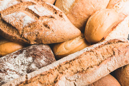 textured buns breadの写真素材