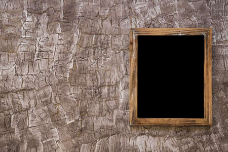 black wooden slate wallの写真素材