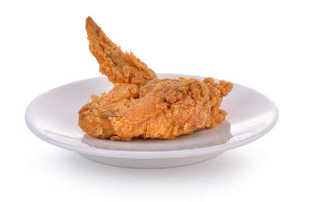 Fried chicken on a plateの写真素材