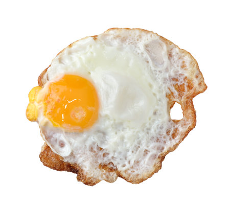 close up shot of a fried eggの写真素材