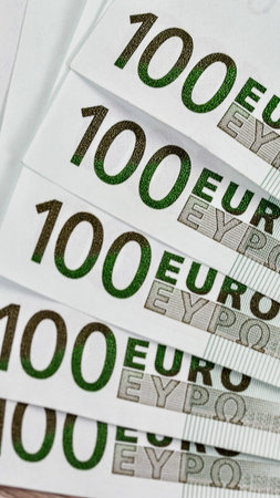 detail of a 100 euro banknote