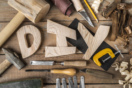 diy word tools assortment. Resolution and high quality beautiful photoの写真素材