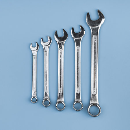 top view different types wrenches. Resolution and high quality beautiful photo