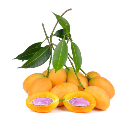 sweet Marian plum thai fruit isolated on white backgroun