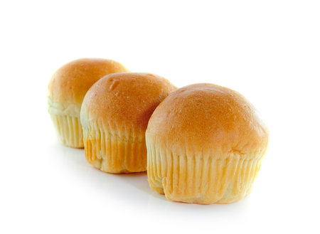 Bread on white backgroundの写真素材