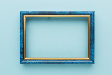 top view wooden frame with copy space. Resolution and high quality beautiful photoの写真素材