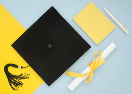 flat lay festive graduation composition. Resolution and high quality beautiful photoの写真素材