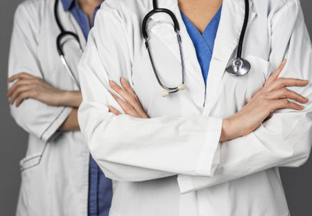 females doctor hospital with stethoscope. Resolution and high quality beautiful photoの写真素材