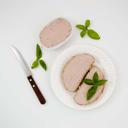 delicious pate sandwiches plate. Resolution and high quality beautiful photoの写真素材