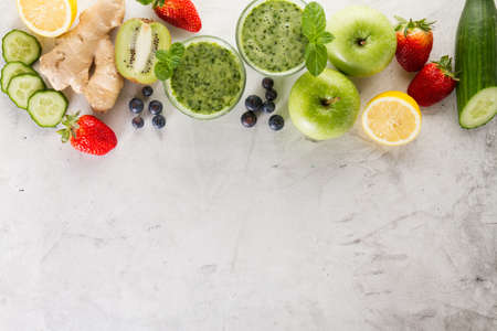 green smoothie ingredientsの写真素材